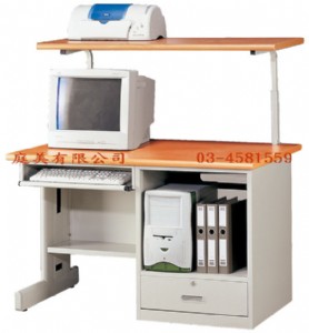 TMJ110-11 抽屜式木紋電腦桌(含上座、附插座)